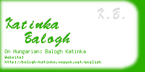 katinka balogh business card